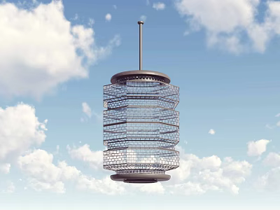 New Chinese chandelier lamp assembly 3d model