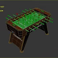 Table Soccer Desktop Soccer Table Soccer Game Machine Desktop Game Machine PBR Item 3d model