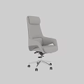 Modern White Leather Desk And Swivel Chair Set With Metal Base And Comfortable Design