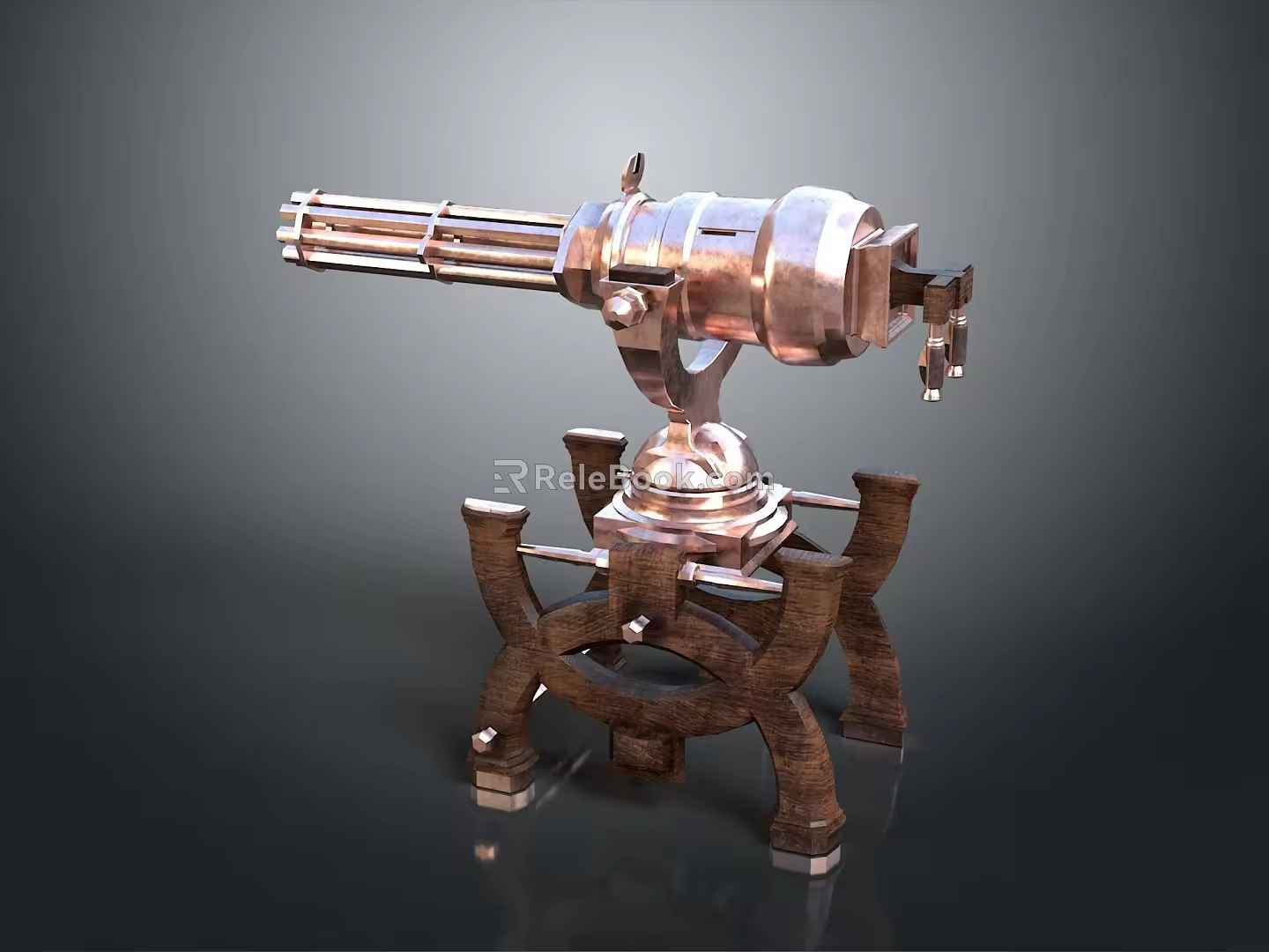 Turret Turntable Railgun Sci-fi Tower Defense Game Tower Defense Sci-fi Turret Game Turret Game Battery 3d model