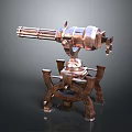 Turret Turntable Railgun Sci-fi Tower Defense Game Tower Defense Sci-fi Turret Game Turret Game Battery 3d model