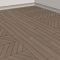 Light Natural Oak Wooden Flooring With Herringbone Pattern In Interior Space 3d model