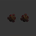 Vintage Ruby Gemstone Earrings With Ornate Metal Craft And Red Stones