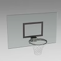 Professional Tempered Glass Basketball Backboard With Metal Hoop And Nylon Net