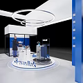 WISPRS Trade Show Booth With Modern Design Brand Signage And Product Display Counters