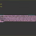 Metal Structural Component 3D Model With Geometric Frame Holes And Supports