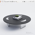 Modern coffee table round coffee table 3d model