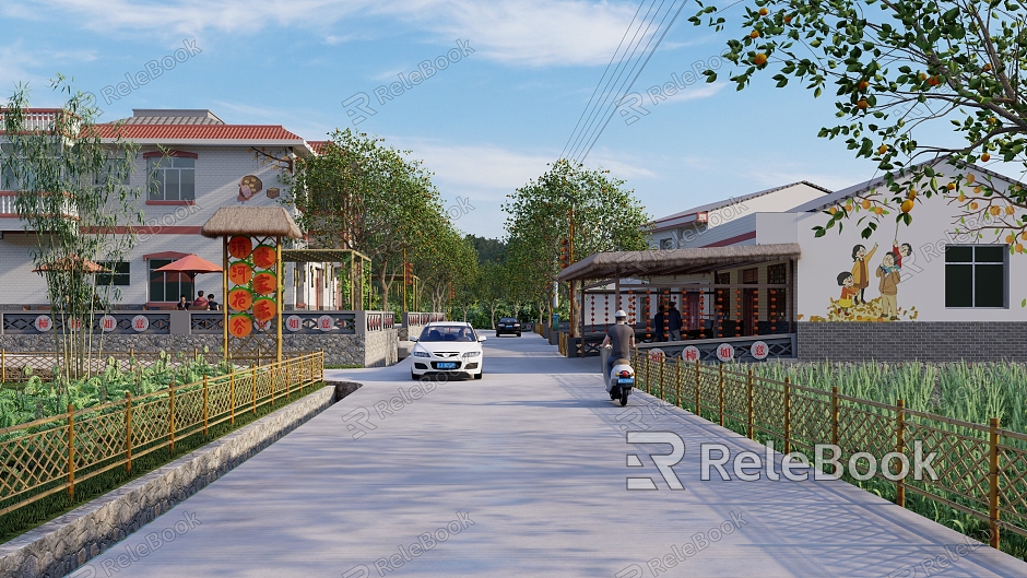 New Chinese Style Beautiful Country House Beautiful Country House Street model