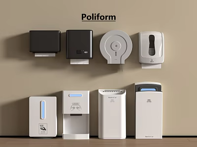 Poliform Wall Mounted And Tabletop Daily Electrical Appliances Including Towel Dispensers Soap Dispensers Hand Dryers 3d model