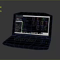 Gaming Laptop With High Performance Display Colorful Charts And Illuminated Keyboard