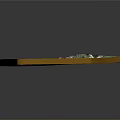 Detailed Terrain Model With Green Areas Blue Water Body Buildings And Pathways