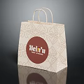 Stylish HeFu Paper Bag With Patterned Design And Sturdy Handles For Daily Life Use