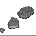 Natural Stone and Wood Pieces with Rough Surfaces and Various Sizes for Decoration