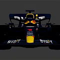 Red Bull Formula 1 Race Car With BYBIT Oracle Logos Blue Yellow Livery Design