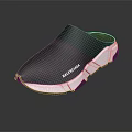 Balenciaga Black Slippers With White Sole Casual Comfortable Modern Design