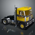 Yellow City of Houston Truck With Classic Design And Black Wheels