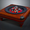 Square Wooden Base Household Warmer With Black Tray And Burning Charcoal