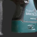 Industrial Hammer Drill By Super BRICOLO With Green Black Design And Drill Bit Handle