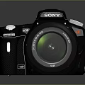 Sony Professional Digital Camera With Large Lens And Black Body Design