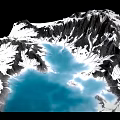 Breathtaking Scenery Of Majestic Snowy Mountain Peaks Surrounding Crystal Clear Blue Lake