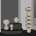 Modern lighting combination table lamp floor lamp 3d model