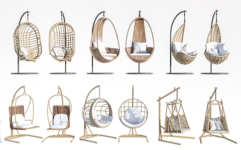 Hanging Chair Glass Hanging Chair Leisure Chair 3d model