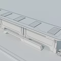 Modern Public Bus Shelter With Advertising Billboards Bench And Digital
