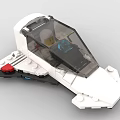 LEGO toy blocks futuristic sci-fi aircraft fighter 3d model