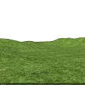 Scenic Park Landscape With Lush Green Grass And Rolling Terrain