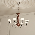 French Middle Chandelier 3d model