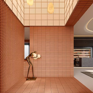 Modern Entrance Homestay Entrance 3d model