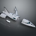 Detailed Space Shuttle Model With Separated Components And Spacecraft Design