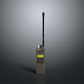 Tactical Handheld Weapon With Long Antenna Brown Body Keypad And Display Screen