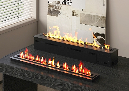 Modern Fireplace Electronic Flame Stove 3d model