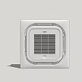 Square White Air Conditioner Air Outlet With Grille Design For Ceiling Installation