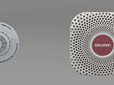 WALHMAN Fire Safety Equipment Smoke Alarm With Perforated Design For Home Use 3d model