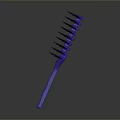 Blue Plastic Hair Comb With Ergonomic Handle And Sturdy Bristles For Daily Use