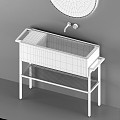 Washbasin Sink Furniture Washbasin Mirror 3d model