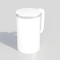 White Insulated Thermos Flask Daily Electrical Appliance with Modern Handle and Sleek Design