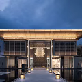 New Chinese Sales Office Building Sales Office 3d model