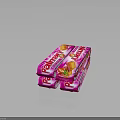 Kalmary Delicious Strawberry Flavored Snacks with Vibrant Pink Packaging Stacked