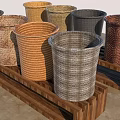 Modern Storage Basket Supermarket Display Woven Basket Display Props 3d model