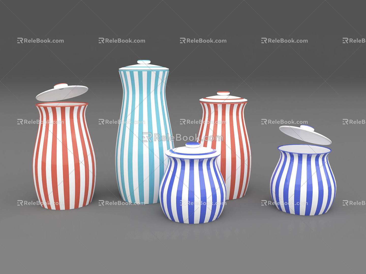 Ceramic color jar candy jar high and low jar artwork model