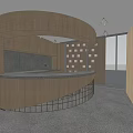 Modern Reception Desk Curved Bar Desk Reception Desk Milk Tea Bar Curved Bar Special-shaped Curved Bar 3d model