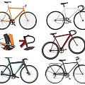 Colorful Bicycles In Orange White Red Blue Black With Classic And Modern Designs