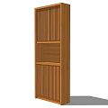 Wooden Shoe Cabinet With Vertical Slats Design And Open Shelf For Home Entryway