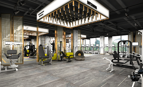 INDUSTRIAL LOFT GYM 3d model