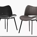 Modern Single Chairs With Different Colors Metal Legs Stylish Backrests And Comfortable Seats