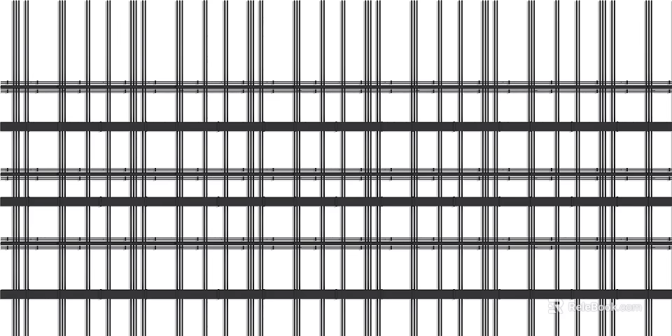 Pipes Grid Like Structure With Vertical And Horizontal Arrangement Layout 3d model 