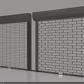Gray Metal Roller Shutters With Slatted Design In Indoor Smooth Floor Space